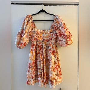 Abercrombie Emerson Poplin Puff Sleeve Mini Dress. Size XS Tall. Worn once.